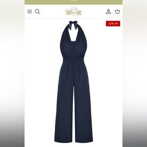 Belle Poque  Black Halter Jumpsuit 2XL